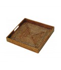 Square tray Toba - rattan honey