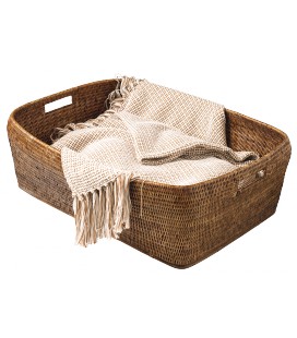 Laundry basket Margaux - rattan honey