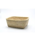 Bread basket rattan Roxane GM - blanc cérusé