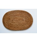 Set of oval table Navy - rattan honey