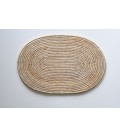 Set of oval table Navy - rattan brushed white