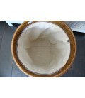 Laundry basket cylindrical Fabien - rattan honey