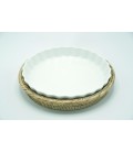 Pie Heart Alix - Porcelain and rattan honey