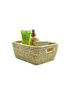 Handkerchief box rectangular Adélie - rattan honey