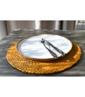 Set de table rond Lilo terracotta