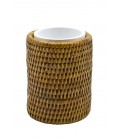 Glass bathroom Edwige - rattan white brushed and porcelain