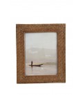 Zoom L. Photo frame in honey rattan.