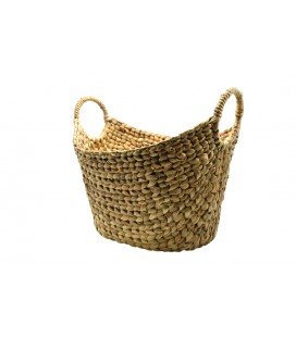 Dua M basket, hand woven from water hyacinth.