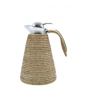 Carafe insulated Edmée - rattan white brushed