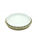 Pie Heart Alix - Porcelain and rattan honey