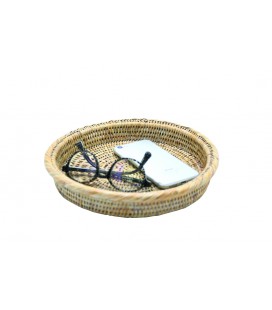 Square tray Lucie - rattan honey