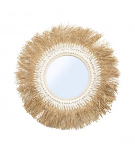 Mirror "sunny" rattan clear 70cm