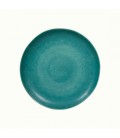 Assiette plate Nature coloris vert d'eau