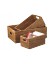 Set de 3 corbeilles Trio - rotin miel