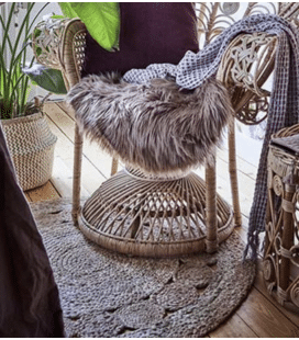 Storage basket in natural hemp (large)