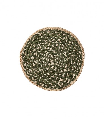 Set de table en jute naturel - Ø35cm Vert