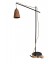 Lampe potence en métal Asyma abat jour rotin miel
