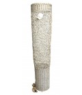 Magwe lampadaire en rotin - 139cm - blanc cérusé