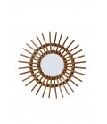 Miroir Stripe 35cm - coloris miel - rotin naturel Pagan