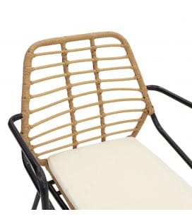 Fauteuil rotin et métal Borneo