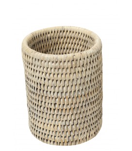 Pot cylindrical Odée - rattan cerusé