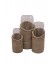 Set de 3 vases Pye - rotin naturel et verre recyclé