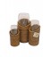 Set de 3 vases Pye - rotin naturel miel et verre recyclé