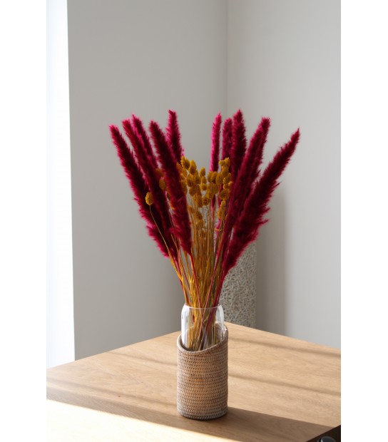 PAFEN Vaso Effetto Rattan In Plastica, Con Inserto Bianco, Diametro 30 Cm, Per Interni Ed Esterni - 2