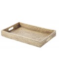 Rectangular Alice - rattan white brushed