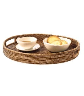 Oval platter Ophelia - rattan honey