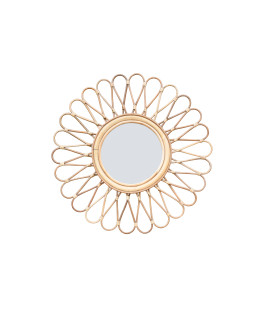 Miroir Flower 50cm - coloris rotin naturel Pagan