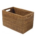 Trash can rectangular Perrine - rattan honey