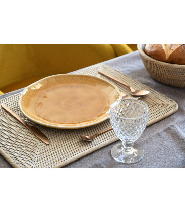 Set de table rectangulaire en rotin naturel Diana