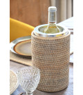 Cooler for bottle Gaven - rattan white brushed