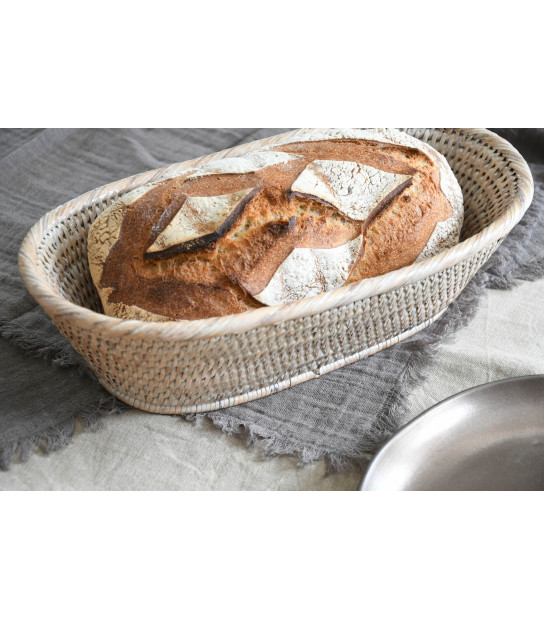 Cestino In Rattan Fatto A Mano Per Pane E Frutta: Set Da 2 Pezzi, Artigianale, Ecologico E Multiuso Per Cucina