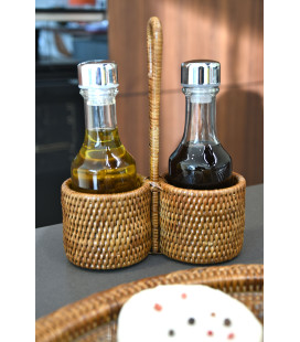 3 piece set of oil/vinegar Clara - honey