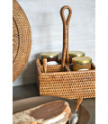 Porte-pots de confiture Régal rotin naturel