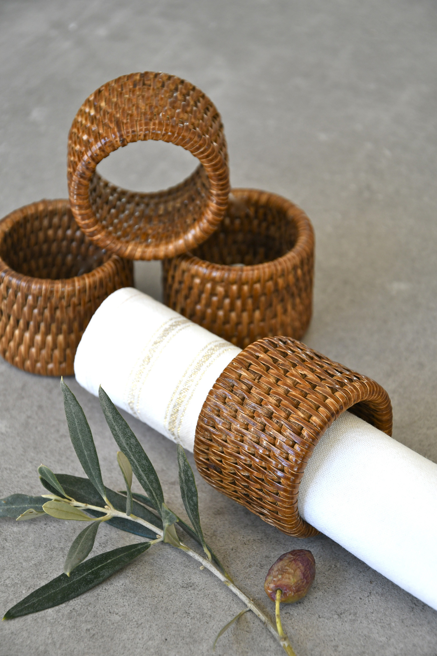 18 Ronds De Serviette En Paille Tressée - Style Rustique, Décoration De Table Pour Mariage, Fête, Noël, Cuisine