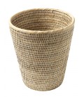 Trash in bathroom, Jessica - rattan white brushed