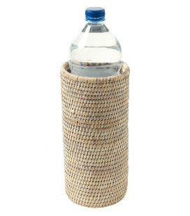 Cache-bottle Aria - rattan white brushed