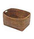 Trash can with handles, Carl - rattan honey