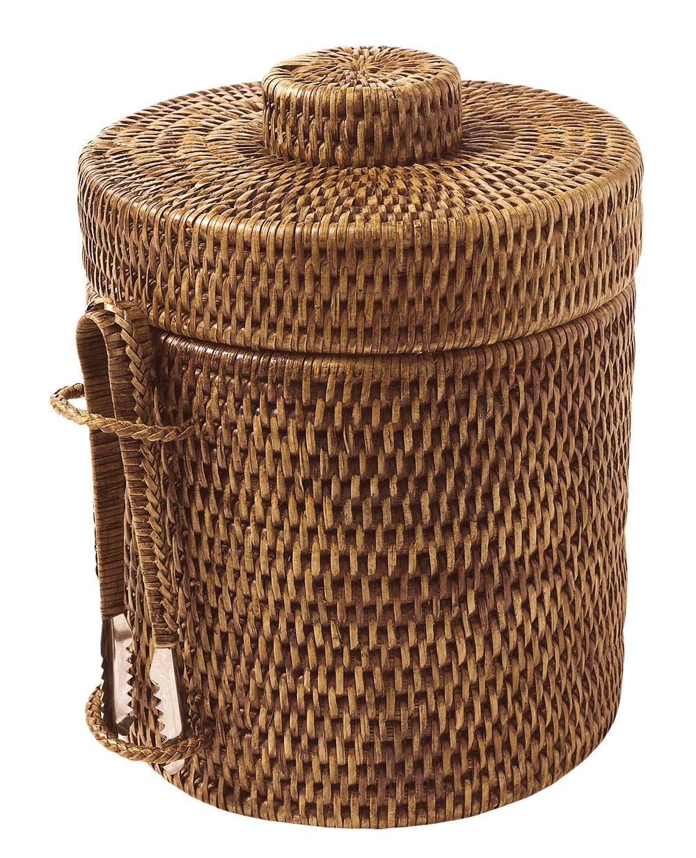 Brown rattan cool box deals