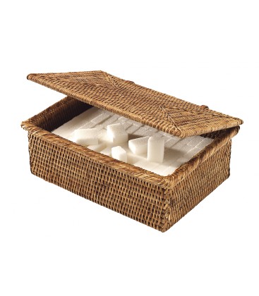 Rectangular box Sweets - rattan colour honey