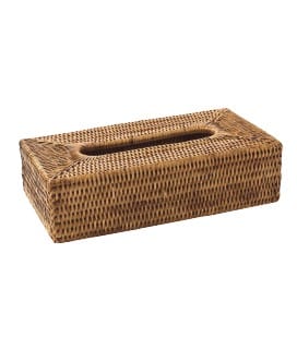 Handkerchief box rectangular Cosette - rattan honey