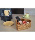 Small bin heart Tocades - rattan colour honey