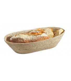 Bread basket Lodge - rattan white brushed