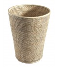 Wastebasket, Bago - rattan white brushed