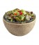 Salad bowl Lunch - Pyrex glass and rattan white brushed