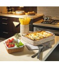 Gratin dish Lasagna - Pyrex glass and rattan white brushed