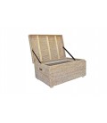 Coffre rectangulaire Marina - rotin blanc cérusé